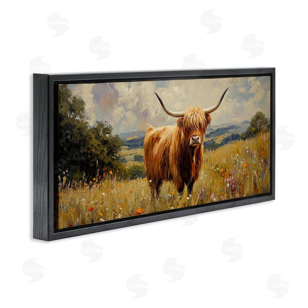 Stupell Industries Petal Prints Design | Highland Cow In Sunshine