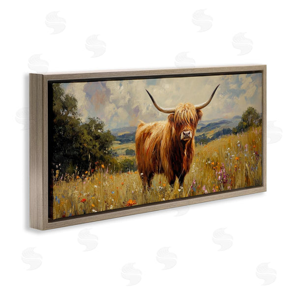 Stupell Industries Petal Prints Design | Highland Cow In Sunshine