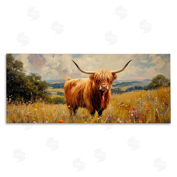 stupell industries Petal Prints Design | Highland Cow In Sunshine