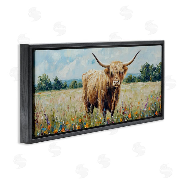 Stupell Industries Petal Prints Design | Highland Cow Meadow