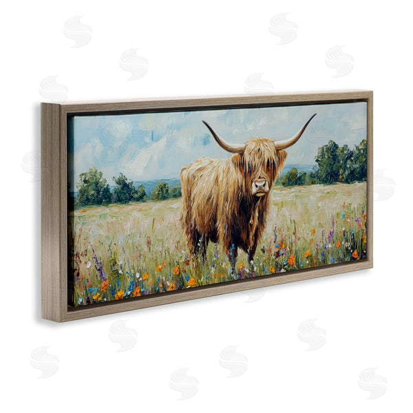 Stupell Industries Petal Prints Design | Highland Cow Meadow