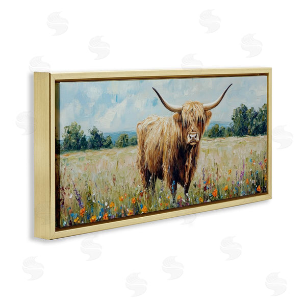 Stupell Industries Petal Prints Design | Highland Cow Meadow