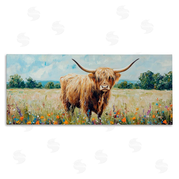 stupell industries Petal Prints Design | Highland Cow Meadow