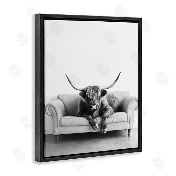 Stupell Industries Petal Prints Design | Highland Cow On Couch