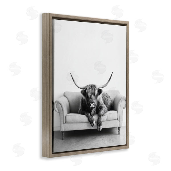 Stupell Industries Petal Prints Design | Highland Cow On Couch