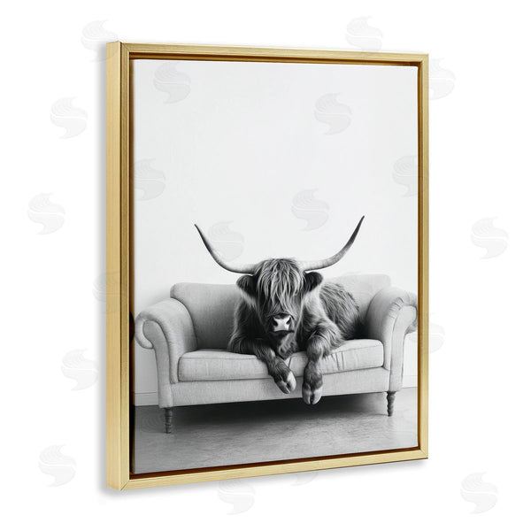 Stupell Industries Petal Prints Design | Highland Cow On Couch