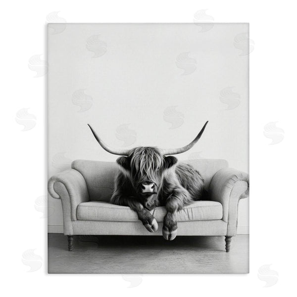 stupell industries Petal Prints Design | Highland Cow on Couch