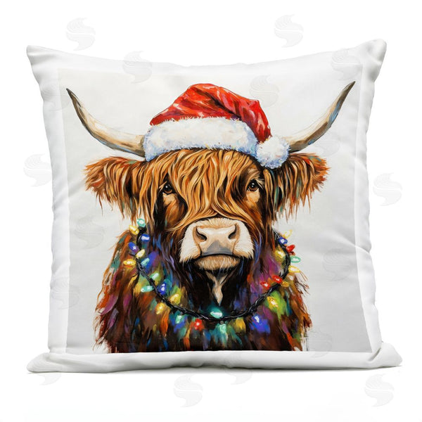 Stupell Industries Petal Prints Design | Holiday Lights Bedecked Highland Printed Throw Pillow