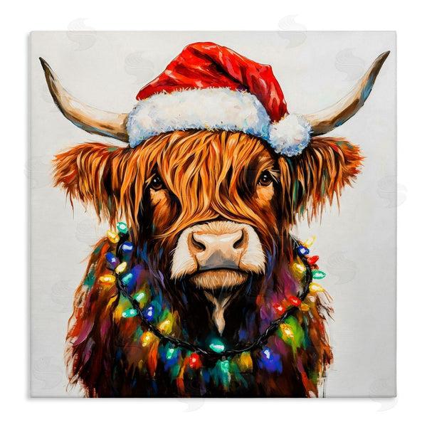 stupell industries Petal Prints Design | Holiday Lights Bedecked Highland Wall Art