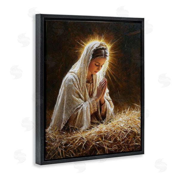 Stupell Industries Petal Prints Design | Holy Mary Prayer Wall Art