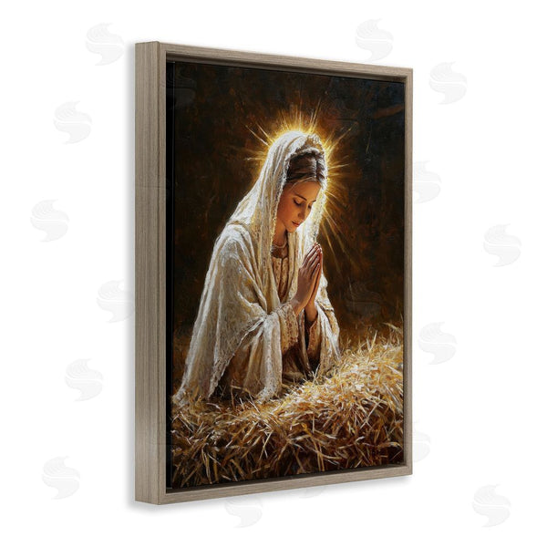 Stupell Industries Petal Prints Design | Holy Mary Prayer Wall Art