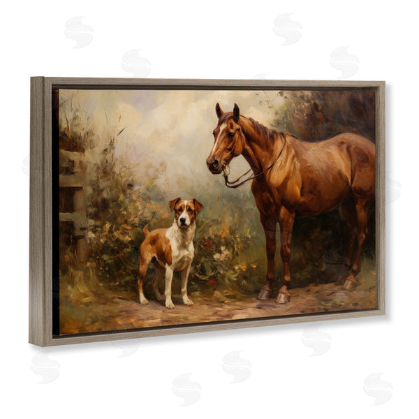 Stupell Industries Petal Prints Design | Horse And Dog In Nature