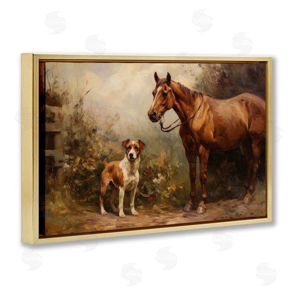 Stupell Industries Petal Prints Design | Horse And Dog In Nature