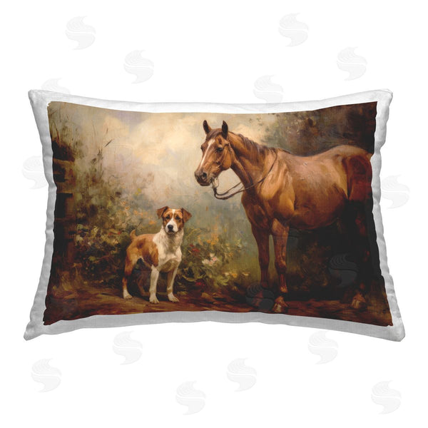 stupell industries Petal Prints Design | Horse & Dog in Nature