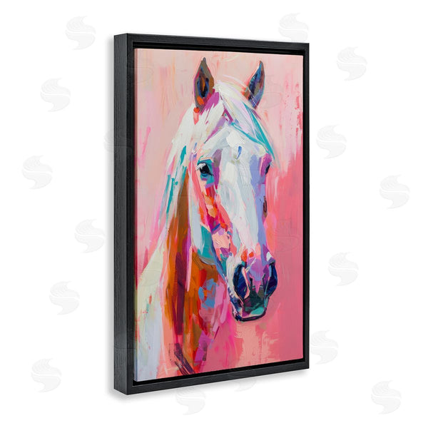 Stupell Industries Petal Prints Design | Horse Visage On Pink Wall Art