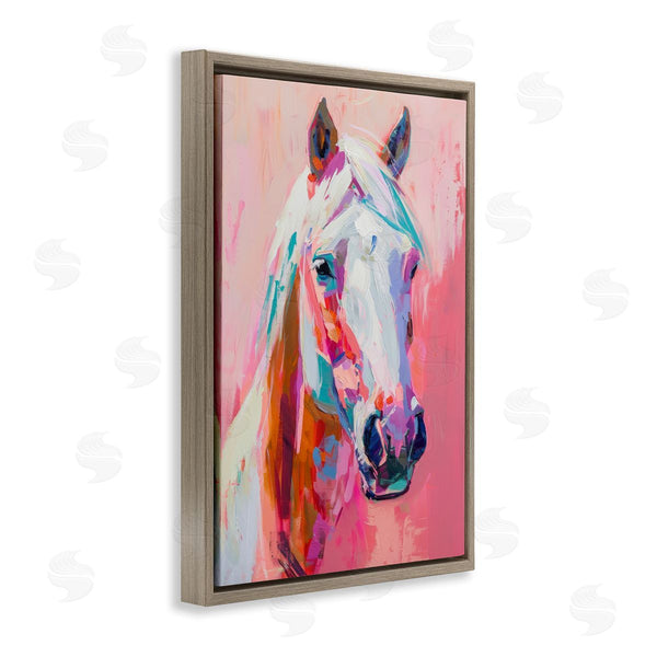 Stupell Industries Petal Prints Design | Horse Visage On Pink Wall Art