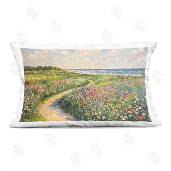 stupell industries Petal Prints Design | Impressionist Coastal Meadow Printed Throw Pillow
