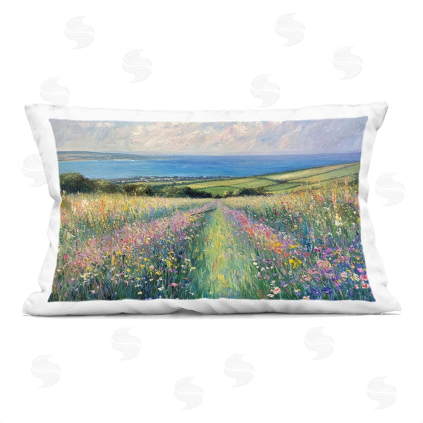 stupell industries Petal Prints Design | Impressionist Wildflower Hills Printed Throw Pillow