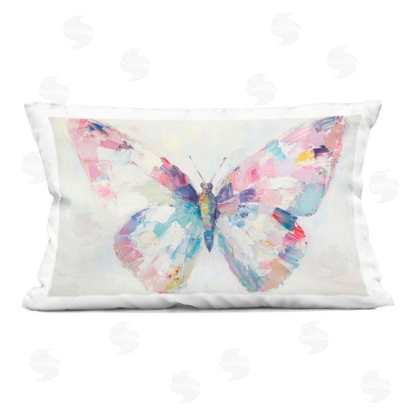 stupell industries Petal Prints Design | Jeweled Butterfly over Off-White Printed Throw Pillow