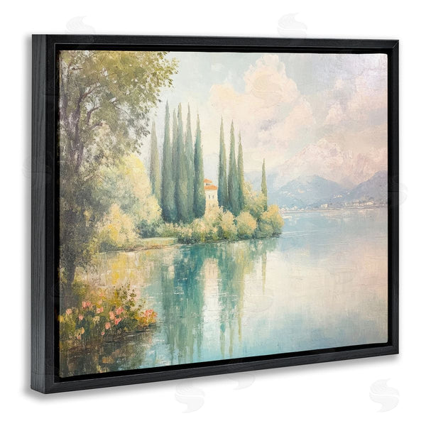 Stupell Industries Petal Prints Design | Lakeside Mansion View Wall Art