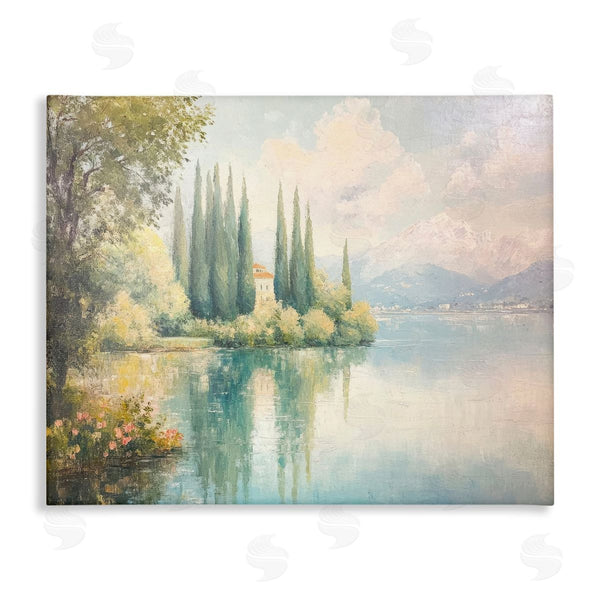 stupell industries Petal Prints Design | Lakeside Mansion View Wall Art