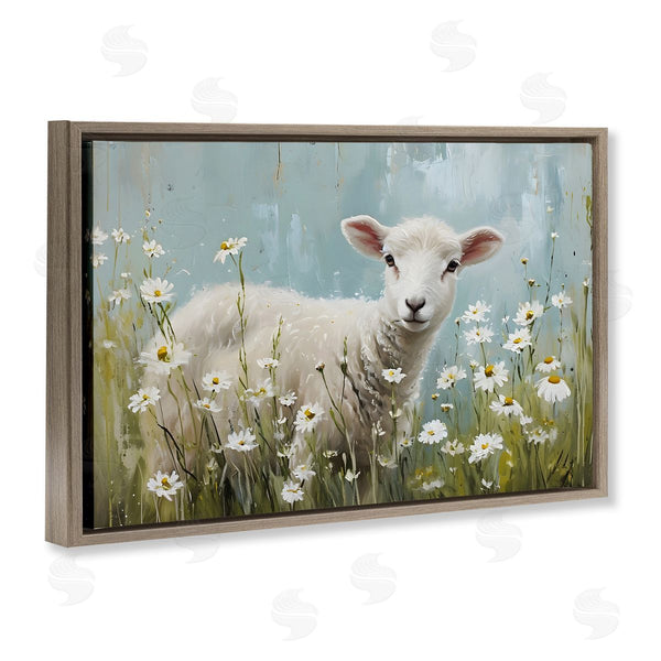 Stupell Industries Petal Prints Design | Lamb Among Daisies Wall Art
