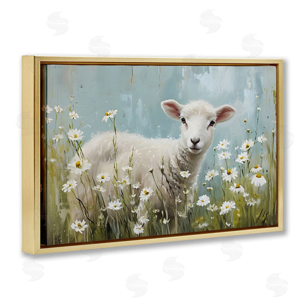 Stupell Industries Petal Prints Design | Lamb Among Daisies Wall Art