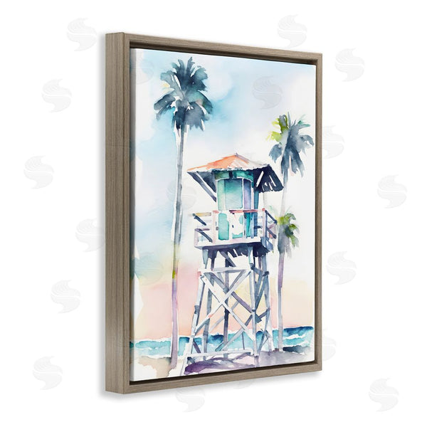 Stupell Industries Petal Prints Design | Lifeguard Hut On Beach Wall Art
