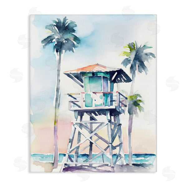 stupell industries Petal Prints Design | Lifeguard Hut on Beach Wall Art