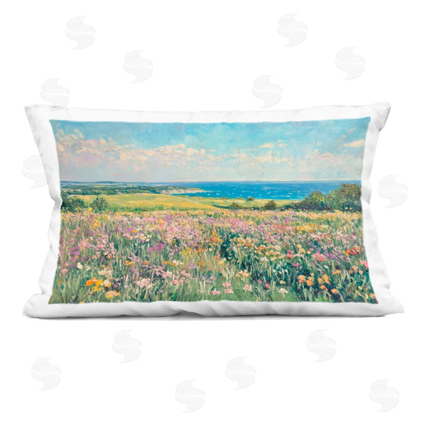 stupell industries Petal Prints Design | Lilac Coast Seascape Printed Throw Pillow