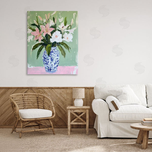 Stupell Industries Petal Prints Design | Lily Cluster In Chinoiserie Vase Wall Art