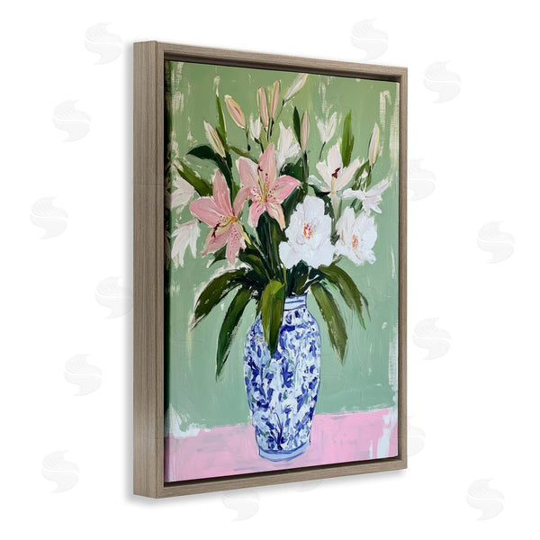 Stupell Industries Petal Prints Design | Lily Cluster In Chinoiserie Vase Wall Art