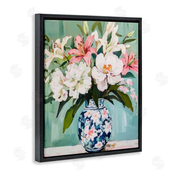 Stupell Industries Petal Prints Design | Lily Florals In Chinoiserie Vase Wall Art