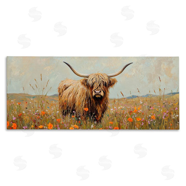 stupell industries Petal Prints Design | Longhorn And Wildflowers