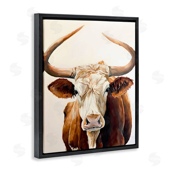 Stupell Industries Petal Prints Design | Longhorn With Curved Horns Wall Art