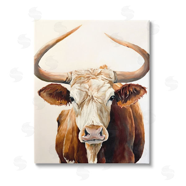 stupell industries Petal Prints Design | Longhorn with Curved Horns Wall Art