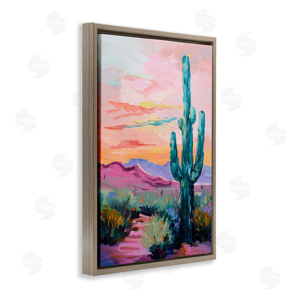 Stupell Industries Petal Prints Design | Looming Cactus Pastel Sky