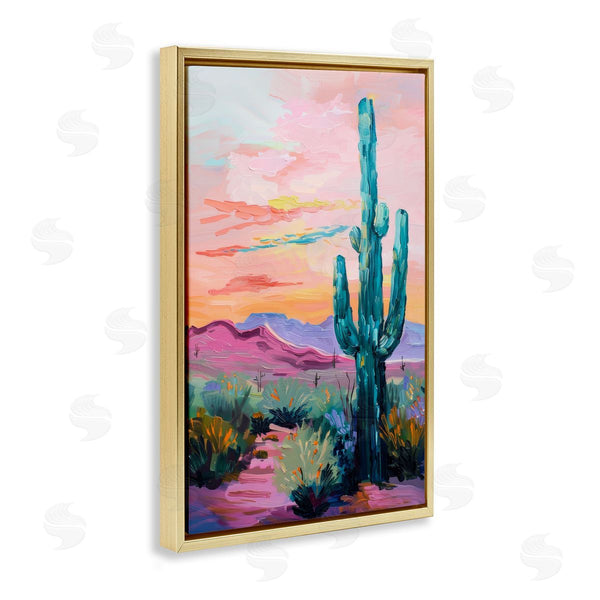 Stupell Industries Petal Prints Design | Looming Cactus Pastel Sky