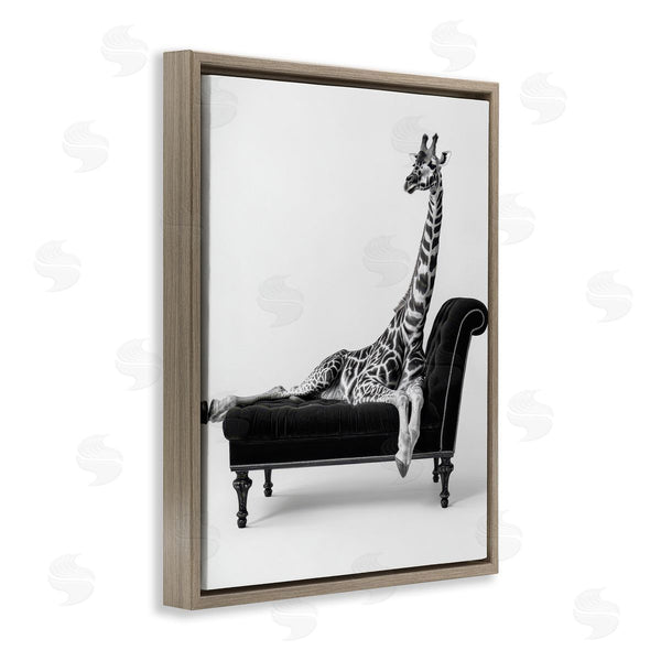 Stupell Industries Petal Prints Design | Lounging Giraffe On Chaise Wall Art