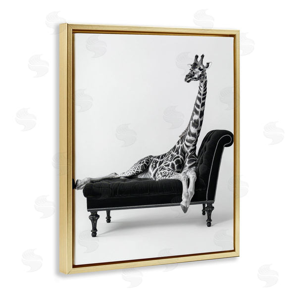 Stupell Industries Petal Prints Design | Lounging Giraffe On Chaise Wall Art