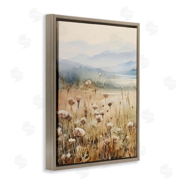 Stupell Industries Petal Prints Design | Meadow With Foggy Mountains Wall Art