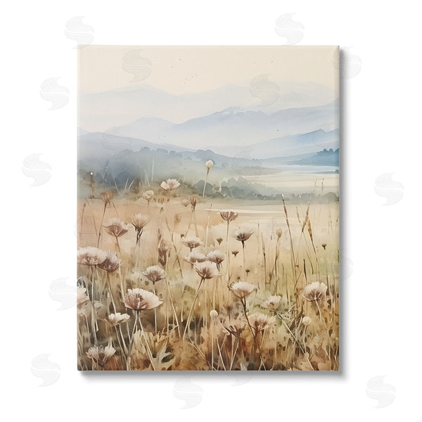 stupell industries Petal Prints Design | Meadow with Foggy Mountains Wall Art