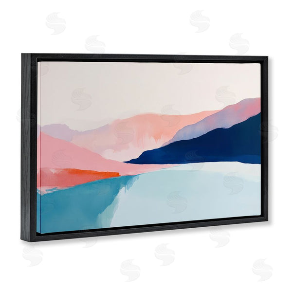 Stupell Industries Petal Prints Design | Minimalist Landscape Blue And Pink Wall Art