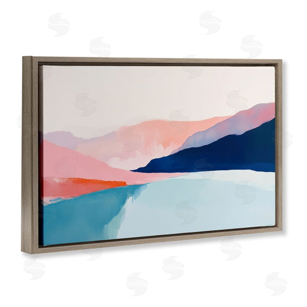 Stupell Industries Petal Prints Design | Minimalist Landscape Blue And Pink Wall Art