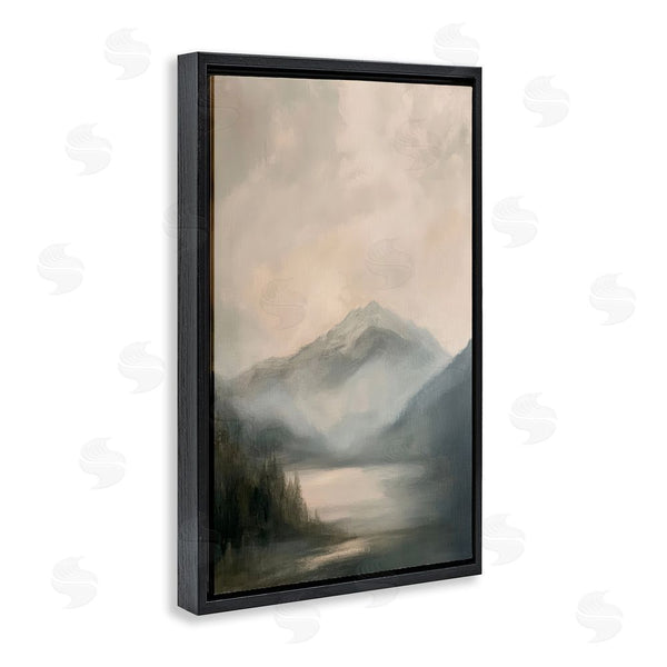 Stupell Industries Petal Prints Design | Misted Mountain Lake Scene Wall Art
