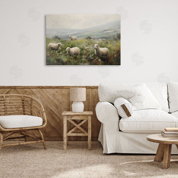 Stupell Industries Petal Prints Design | Misty Sheep Pasture Wall Art