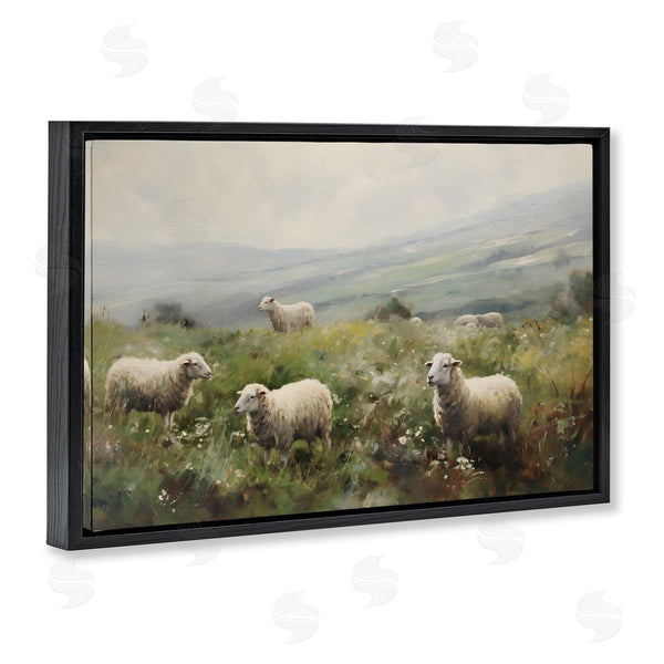 Stupell Industries Petal Prints Design | Misty Sheep Pasture Wall Art