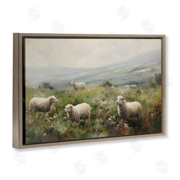 Stupell Industries Petal Prints Design | Misty Sheep Pasture Wall Art