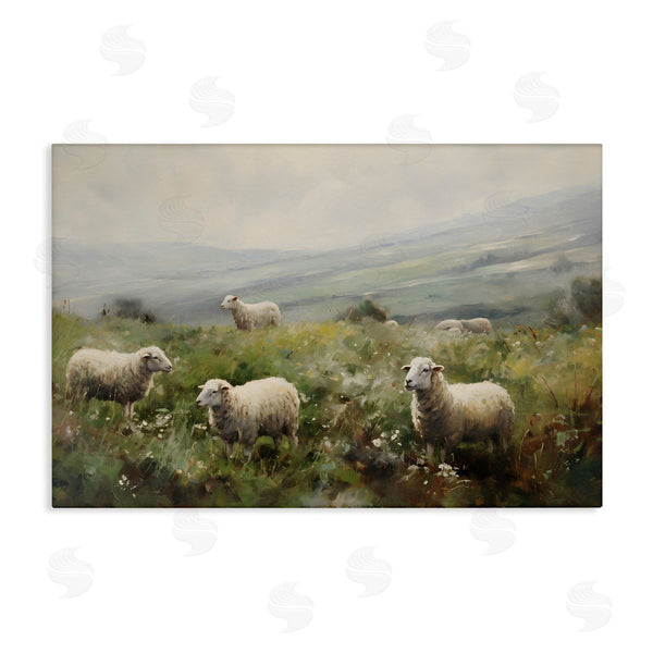 stupell industries Petal Prints Design | Misty Sheep Pasture Wall Art