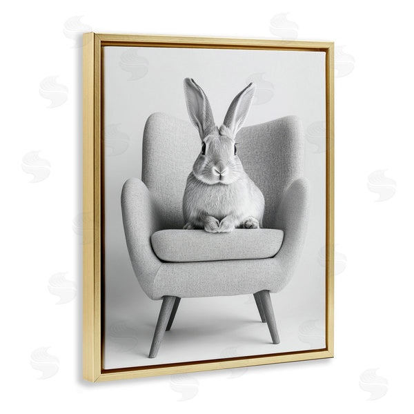 Stupell Industries Petal Prints Design | Modern Bunny In Chair